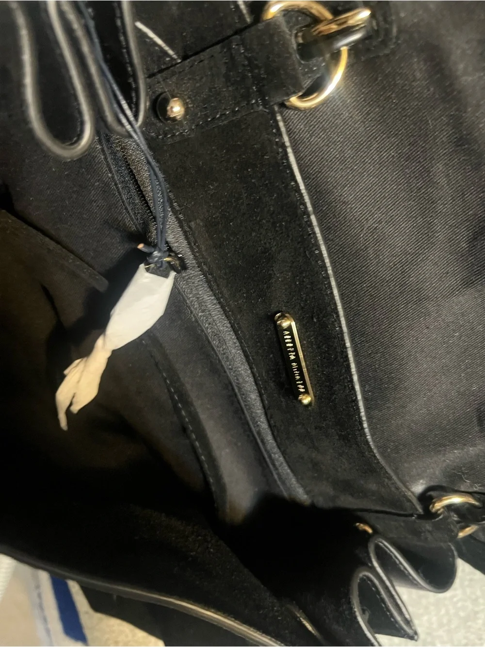 Rebecca Minkoff Black Suede Satchel Bag